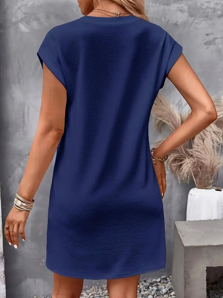 Ivy Tunic Dress for Women – Elegant Summer Dress with Batwing Sleeves and Accentuated Waist