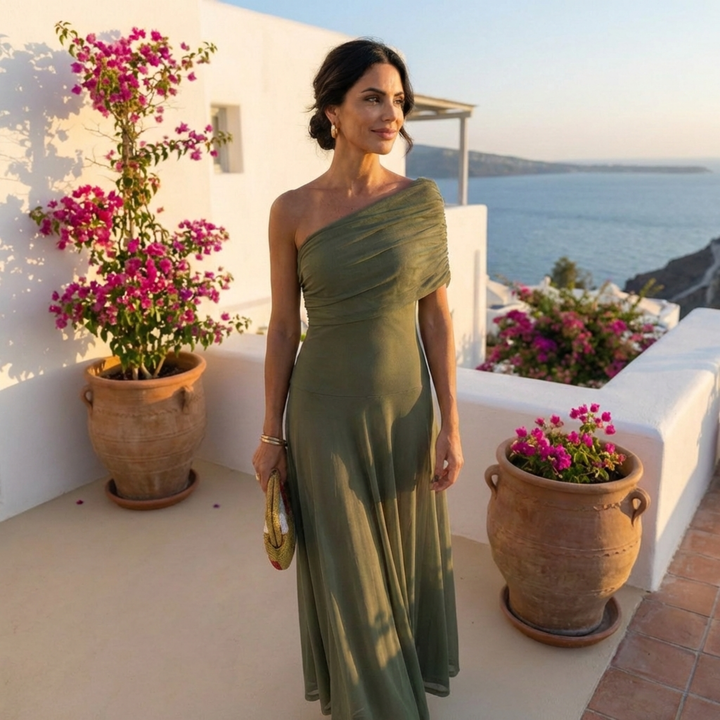 Uma - Flowing wide dress with an elegant design