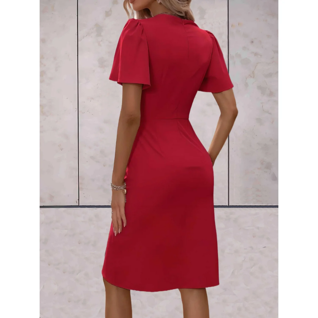 Brenda Wrap Dress for Women – Elegant Dress with Flowing Sleeves & V-Neck for Evenings