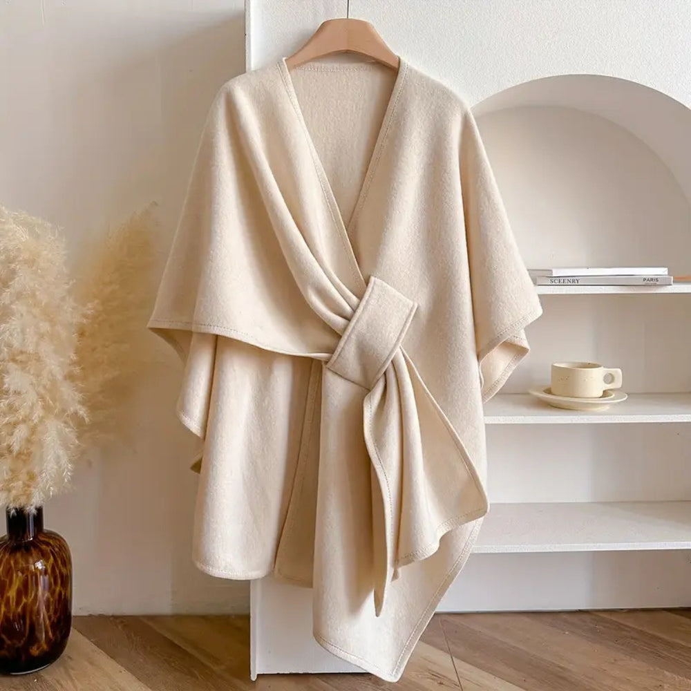 Vivian Cape Coat for Women – Elegant Winter Poncho Windbreaker in Soft & Warm Microfibers