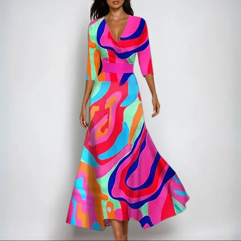 Sanne™ - Comfortable Dress with Three-Quarter Sleeves