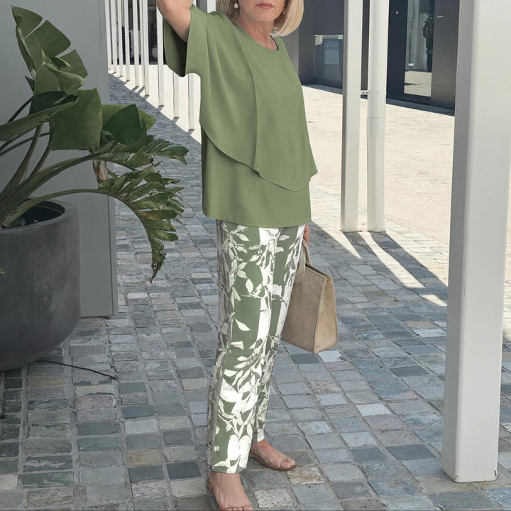 Monique | Elegant Two-Piece Set with 3/4 Sleeves