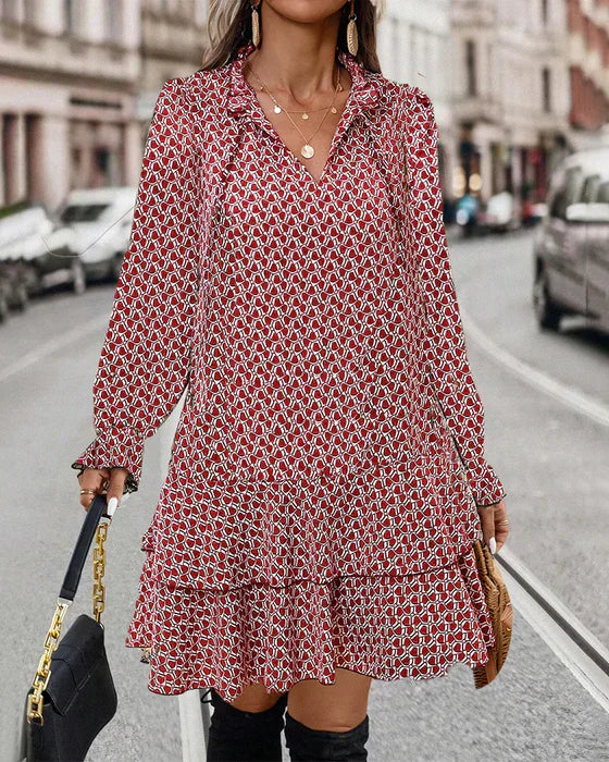 Women's Stella Dress – Elegant Long Sleeve Dress with Relaxed Fit and Timeless Style