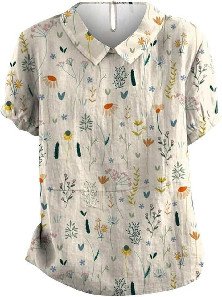 Alina Blouse for Women – Lightweight Blouse with Wildflower Print & Relaxed Fit for Summer