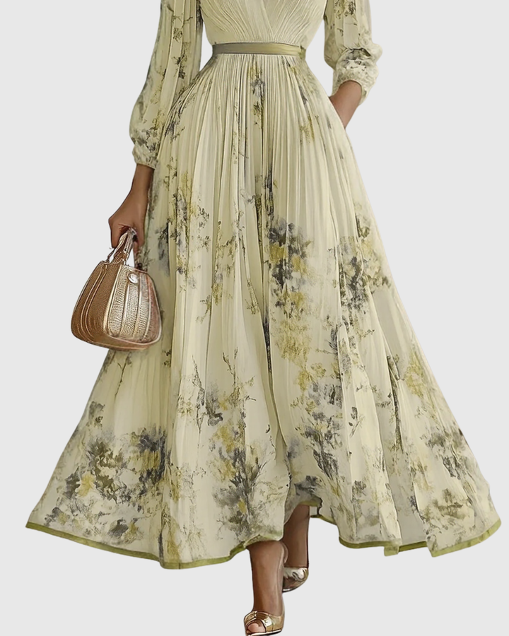 Siena™ - Elegant Pleated Maxi Dress