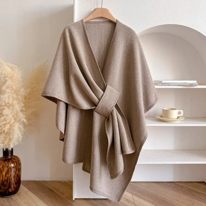 Vivian Cape Coat for Women – Elegant Winter Poncho Windbreaker in Soft & Warm Microfibers