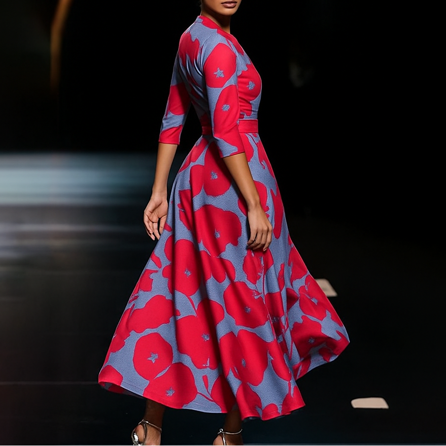 Sanne™ - Comfortable Dress with Three-Quarter Sleeves