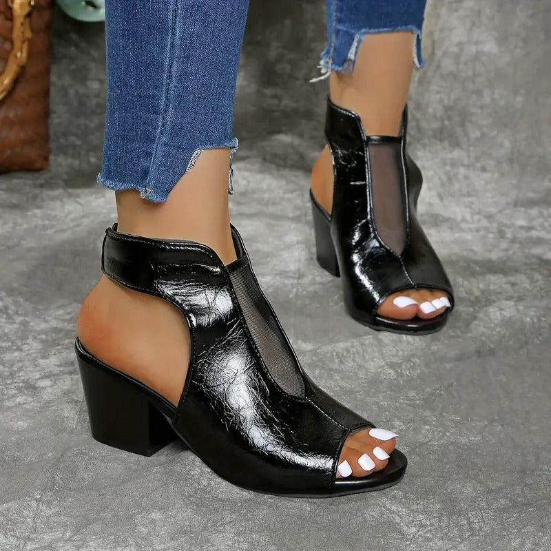 EVA - Perforated Sandal with Wide Heel