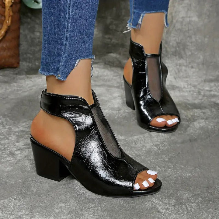 EVA - Perforated Sandal with Wide Heel