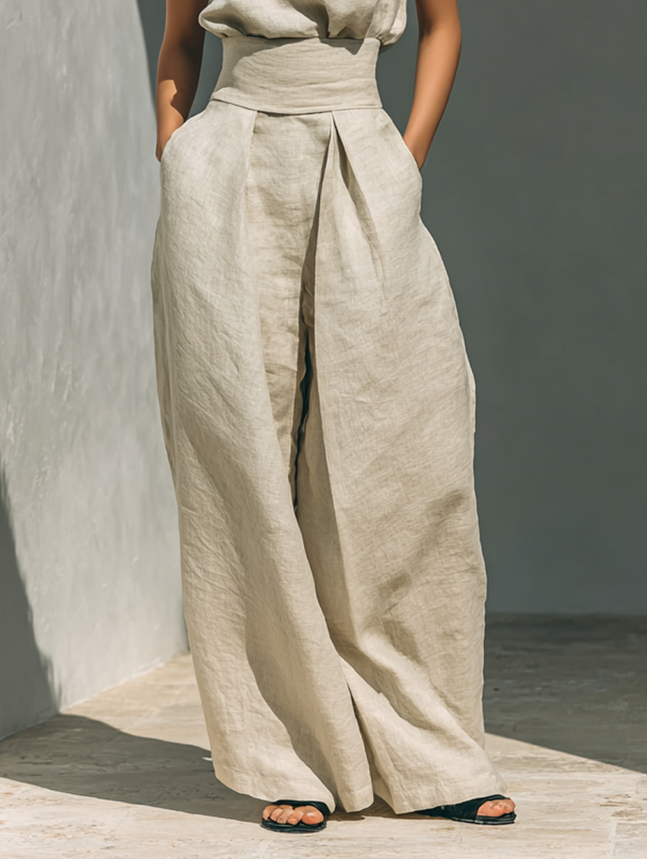 Maria – Linen & Cotton Set Natural Elegance