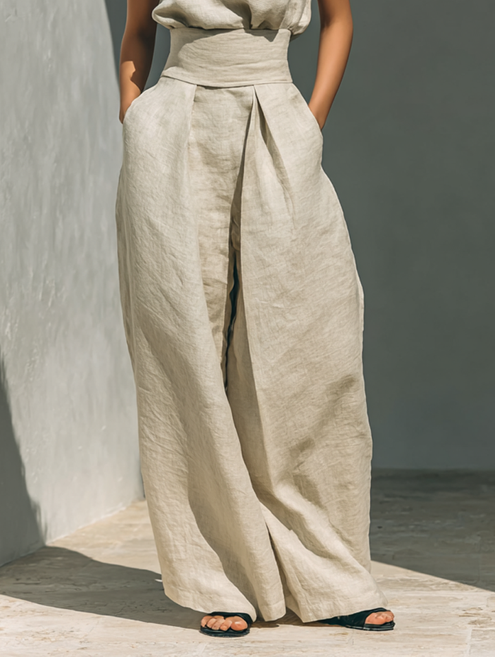 Maria – Linen & Cotton Set Natural Elegance