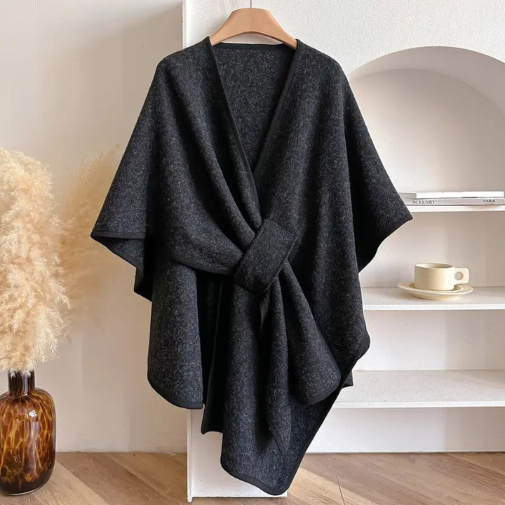 Vivian Cape Coat for Women – Elegant Winter Poncho Windbreaker in Soft & Warm Microfibers