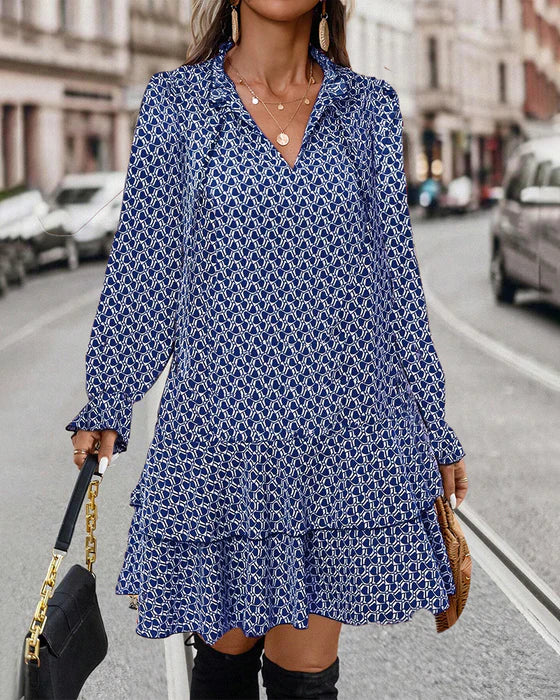 Women's Stella Dress – Elegant Long Sleeve Dress with Relaxed Fit and Timeless Style