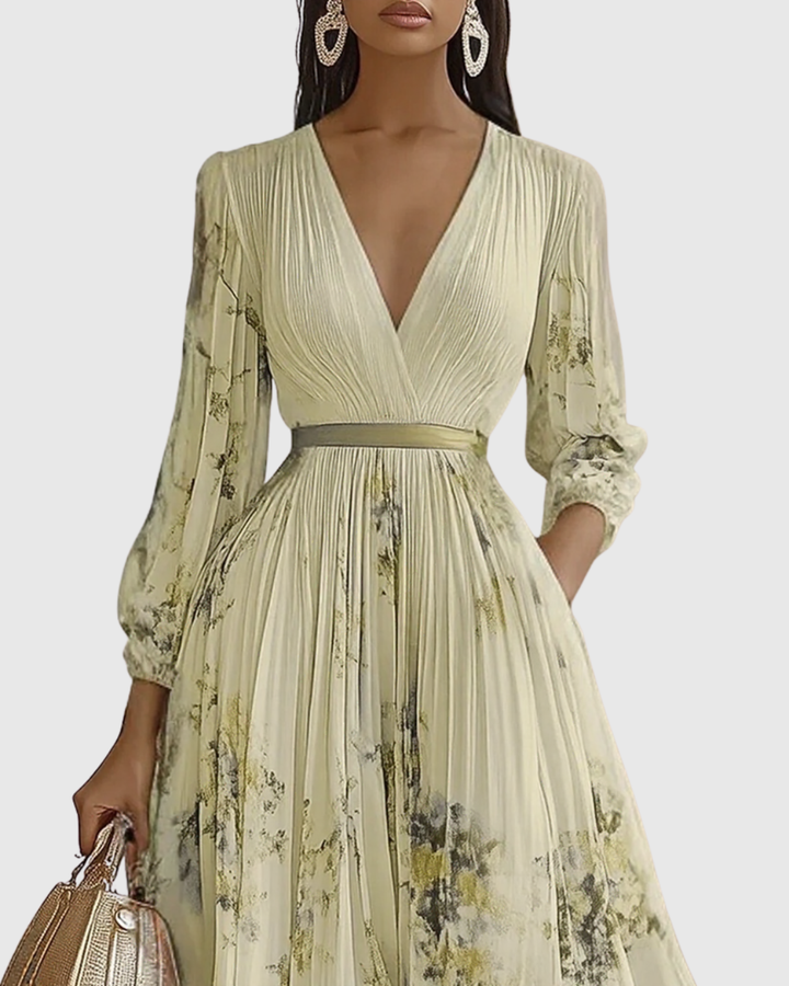 Siena™ - Elegant Pleated Maxi Dress