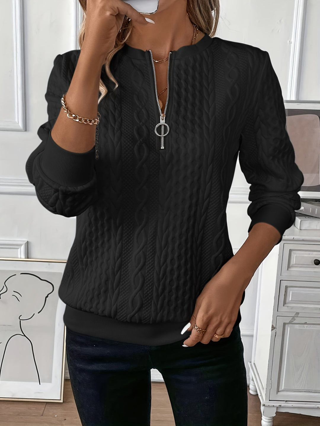 Amora Women's Soft Knit Sweater – Everyday Comfort & Casual Elegance