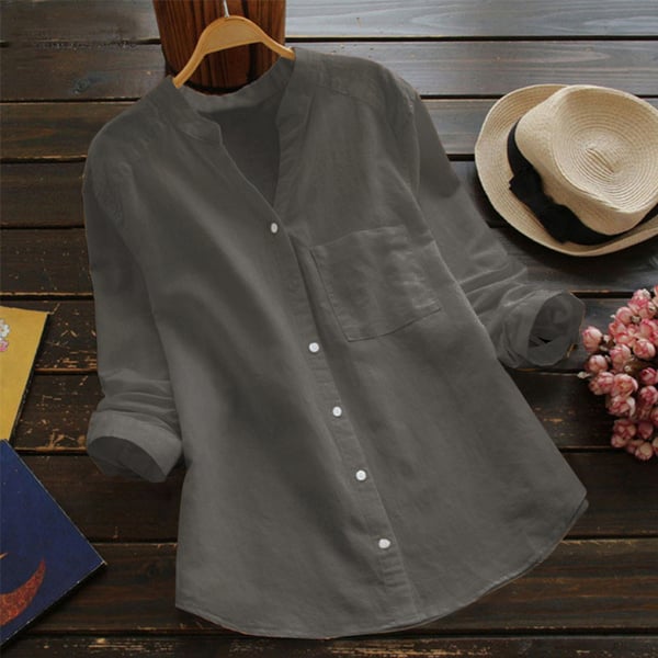 Aloyse Women's Shirt – Comfortable Breathable Linen-Cotton Blend & Relaxed Fit