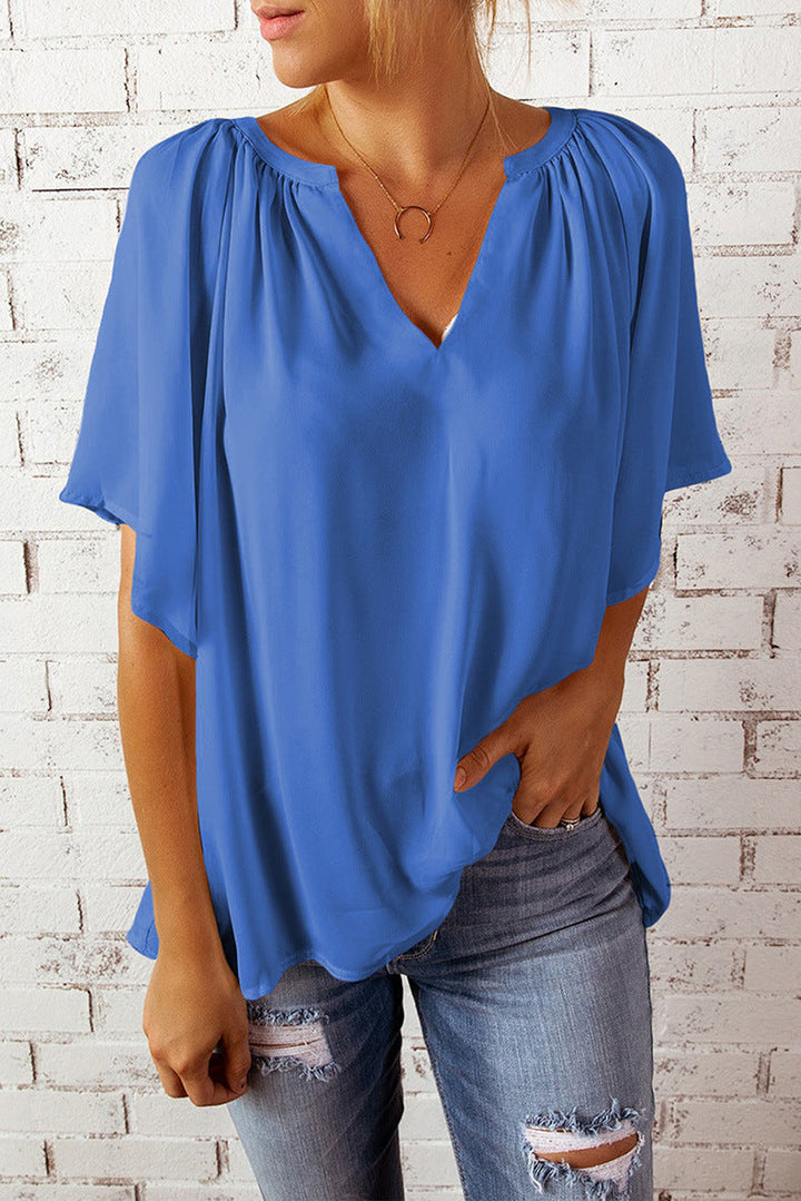 Samara Women's T-Shirt – Casual Short Sleeve Top in Soft Knit with Loose Fit