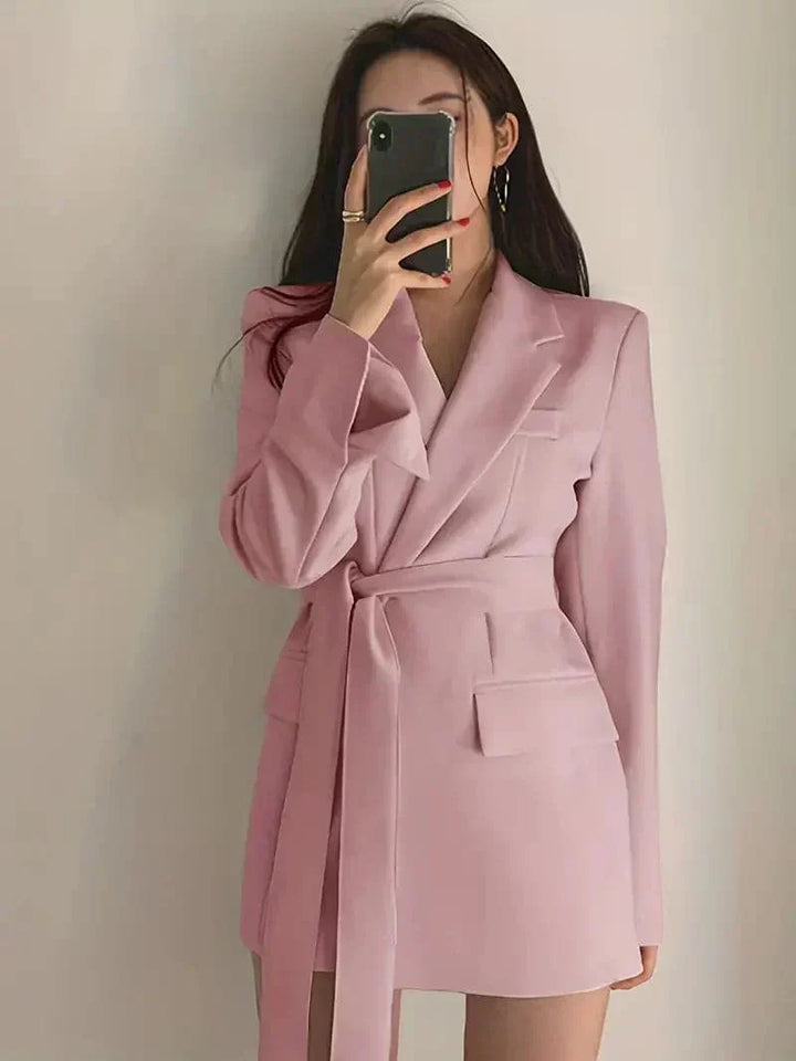 Nélia Blazer Dress for Women – Elegant Chic Tailored Dress with Long Sleeves for All Occasions