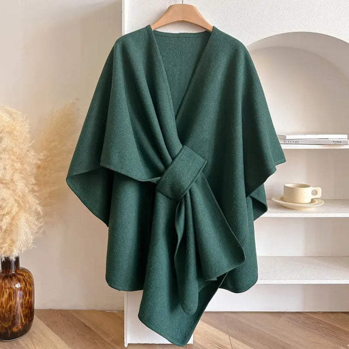 Vivian Cape Coat for Women – Elegant Winter Poncho Windbreaker in Soft & Warm Microfibers