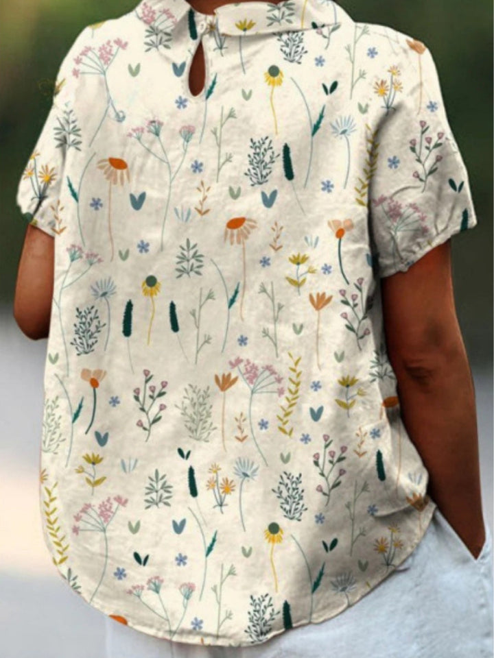 Alina Blouse for Women – Lightweight Blouse with Wildflower Print & Relaxed Fit for Summer