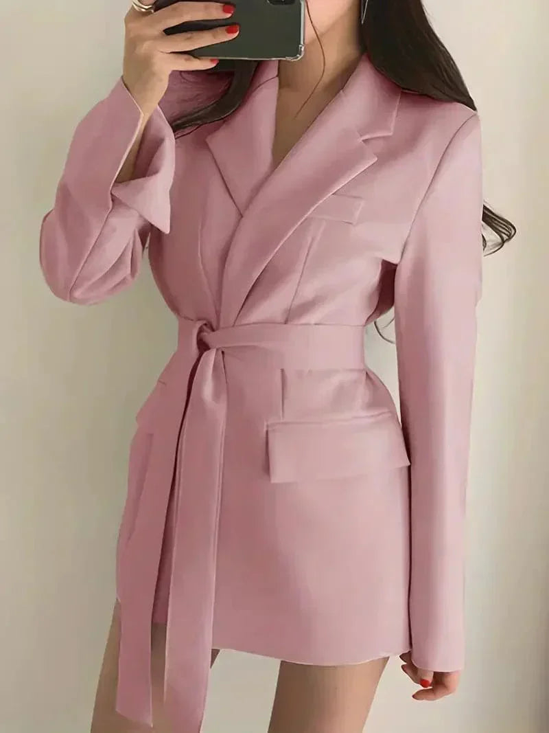 Nélia Blazer Dress for Women – Elegant Chic Tailored Dress with Long Sleeves for All Occasions