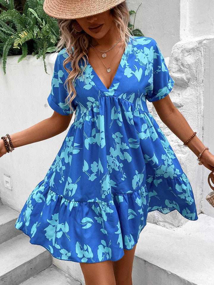 Aurora Summer Dress for Women – Lightweight Dress with Batwing Sleeves, Ruffles & Comfortable Fit