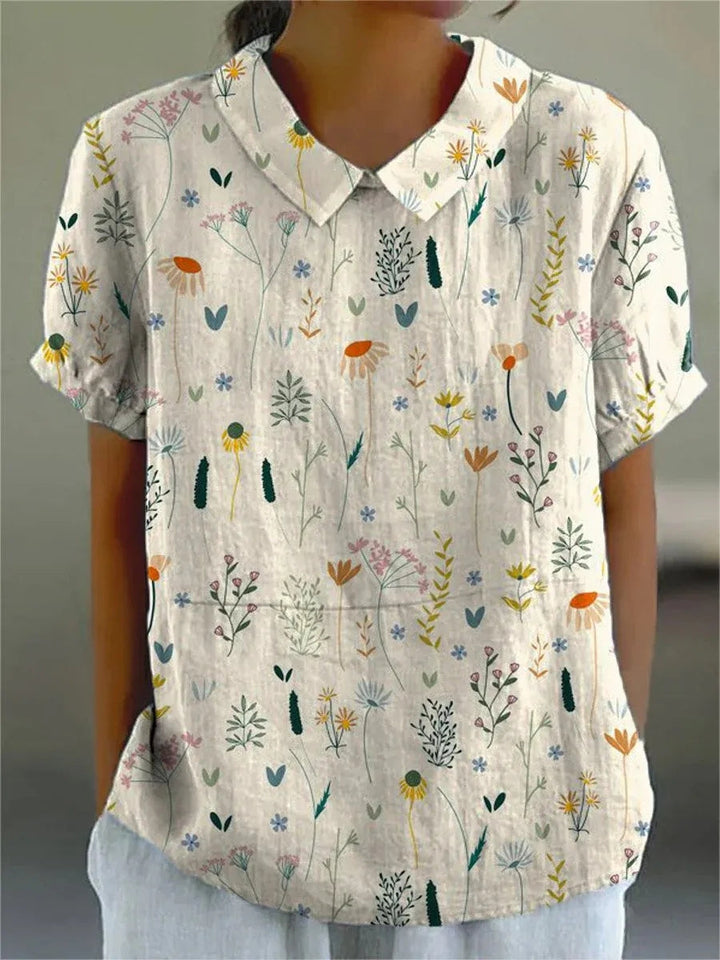 Alina Blouse for Women – Lightweight Blouse with Wildflower Print & Relaxed Fit for Summer