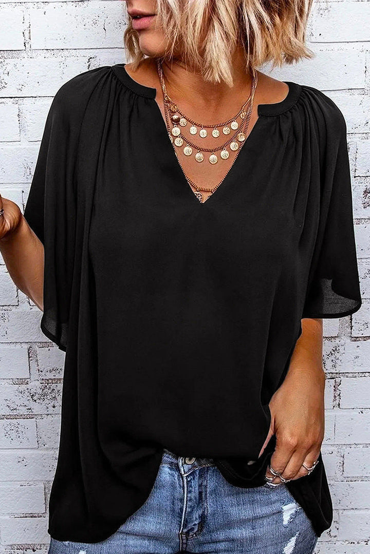 Samara Women's T-Shirt – Casual Short Sleeve Top in Soft Knit with Loose Fit