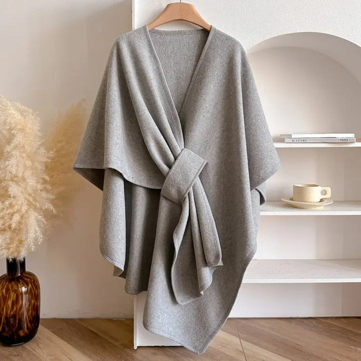 Vivian Cape Coat for Women – Elegant Winter Poncho Windbreaker in Soft & Warm Microfibers