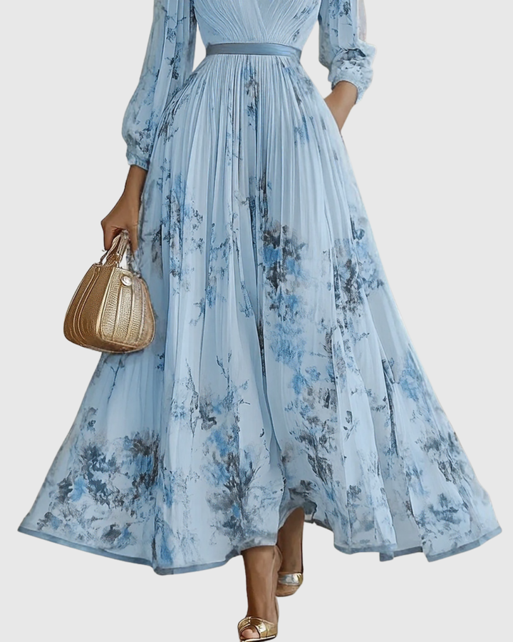 Siena™ - Elegant Pleated Maxi Dress