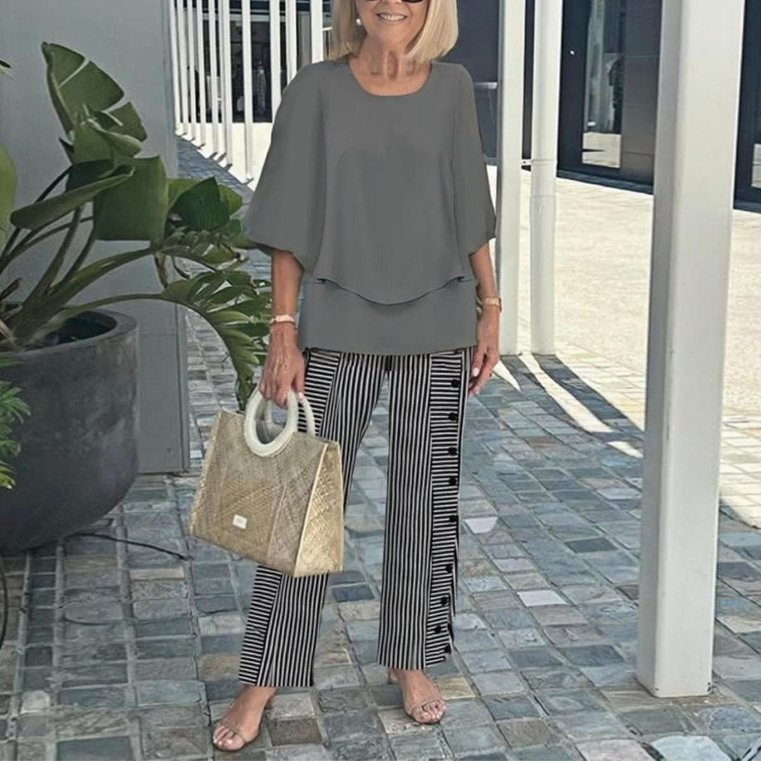 Monique | Elegant Two-Piece Set with 3/4 Sleeves