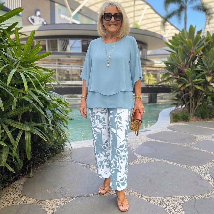 Monique | Elegant Two-Piece Set with 3/4 Sleeves