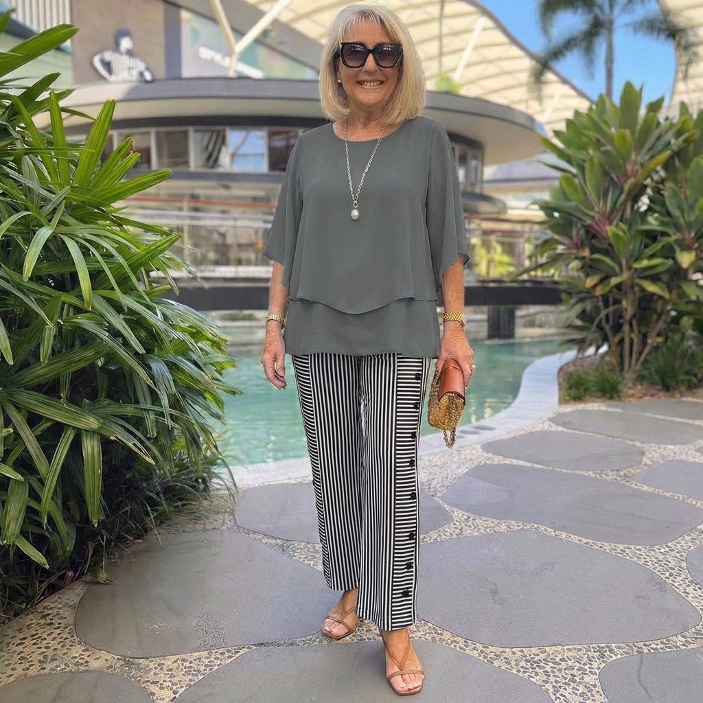 Monique | Elegant Two-Piece Set with 3/4 Sleeves