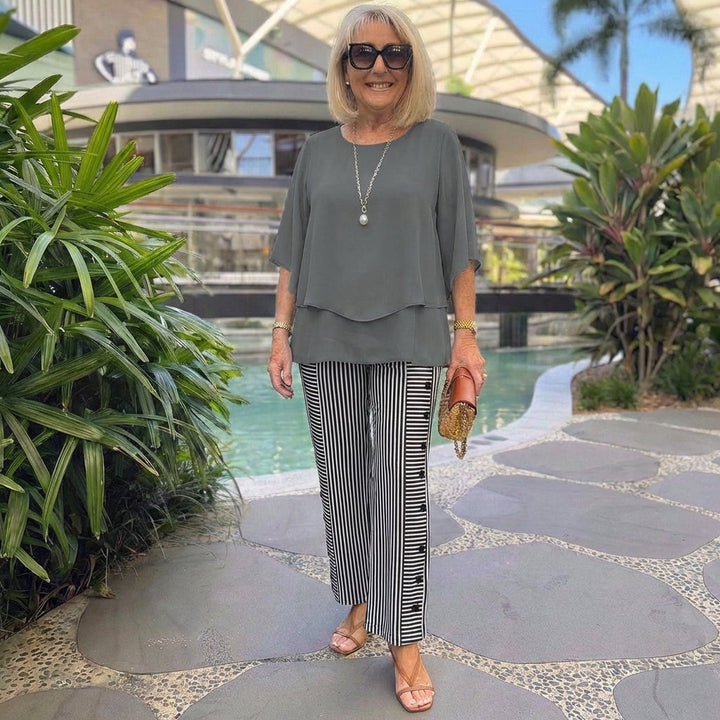 Monique | Elegant Two-Piece Set with 3/4 Sleeves