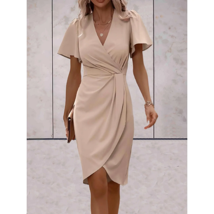 Brenda Wrap Dress for Women – Elegant Dress with Flowing Sleeves & V-Neck for Evenings