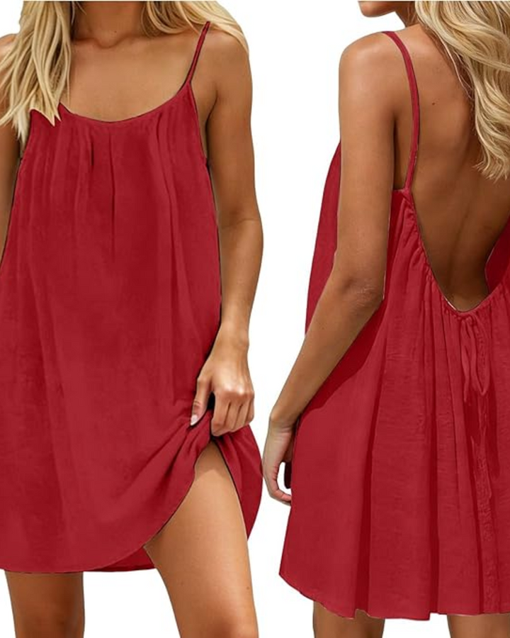 Tinka Women's Dress – Cotton & Linen, Loose Fit & Natural Style, Breathable Summer