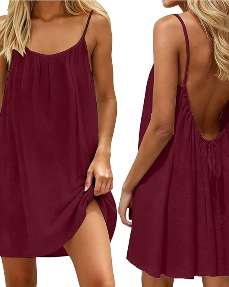 Tinka Women's Dress – Cotton & Linen, Loose Fit & Natural Style, Breathable Summer
