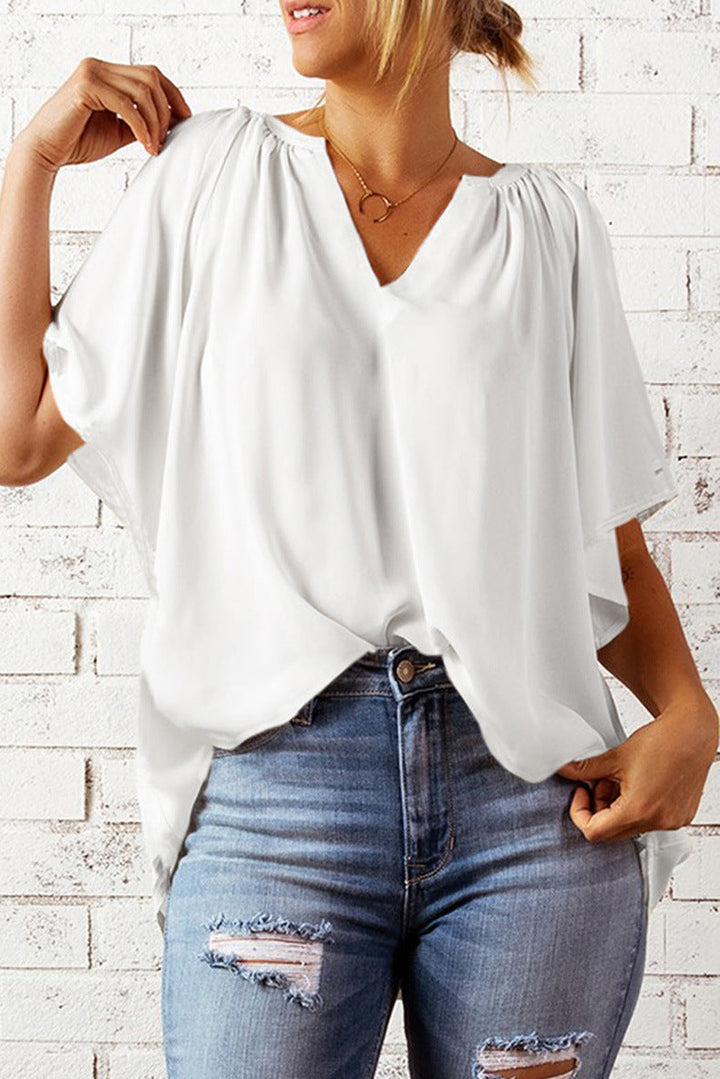 Samara Women's T-Shirt – Casual Short Sleeve Top in Soft Knit with Loose Fit