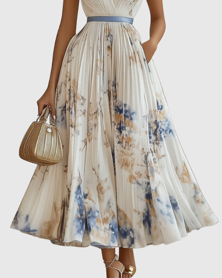 Siena™ - Elegant Pleated Maxi Dress