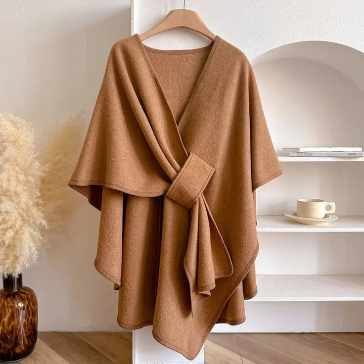 Vivian Cape Coat for Women – Elegant Winter Poncho Windbreaker in Soft & Warm Microfibers