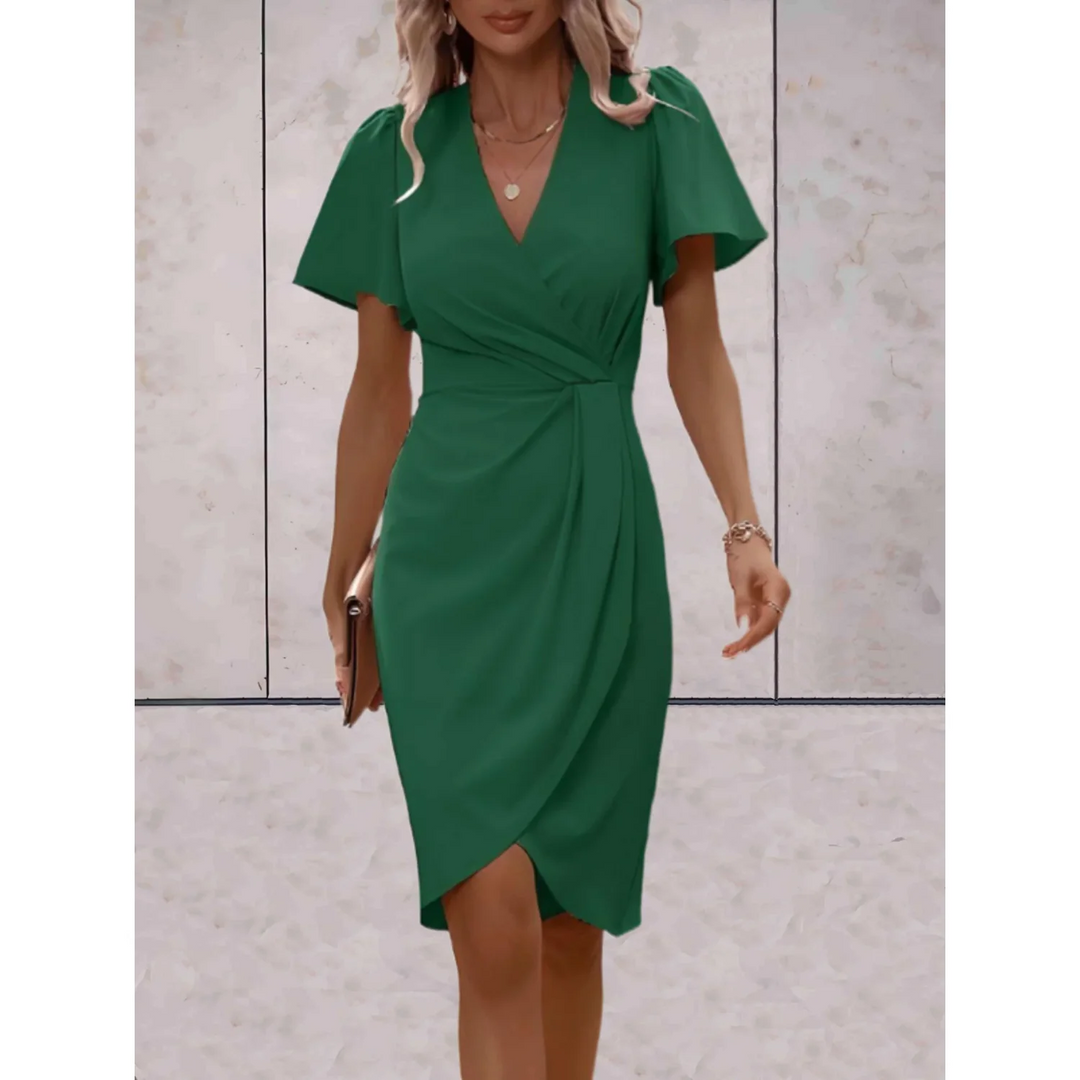 Brenda Wrap Dress for Women – Elegant Dress with Flowing Sleeves & V-Neck for Evenings