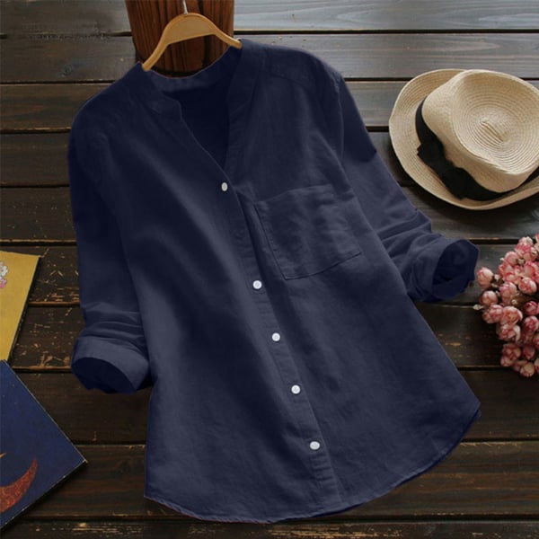 Aloyse Women's Shirt – Comfortable Breathable Linen-Cotton Blend & Relaxed Fit