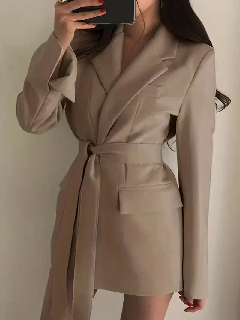 Nélia Blazer Dress for Women – Elegant Chic Tailored Dress with Long Sleeves for All Occasions