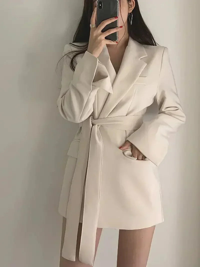 Nélia Blazer Dress for Women – Elegant Chic Tailored Dress with Long Sleeves for All Occasions