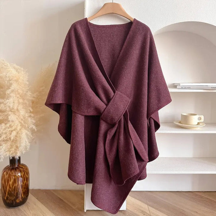 Vivian Cape Coat for Women – Elegant Winter Poncho Windbreaker in Soft & Warm Microfibers