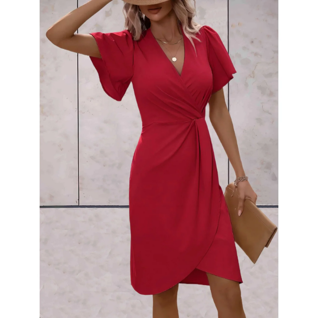 Brenda Wrap Dress for Women – Elegant Dress with Flowing Sleeves & V-Neck for Evenings