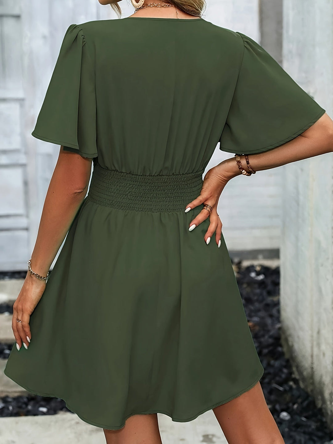 Maelle Women's Dress – Timeless Elegance & Woven Polyester for All Seasons