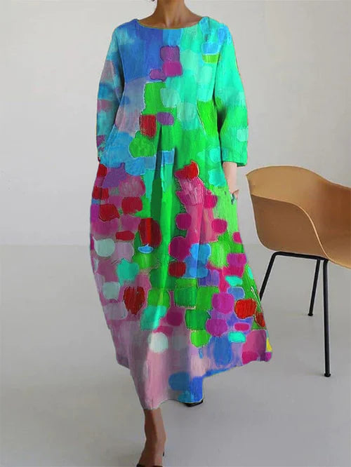 Antonella Floral Dress – Lightweight summer dress in 100% cotton with a romantic print and a comfortable fit