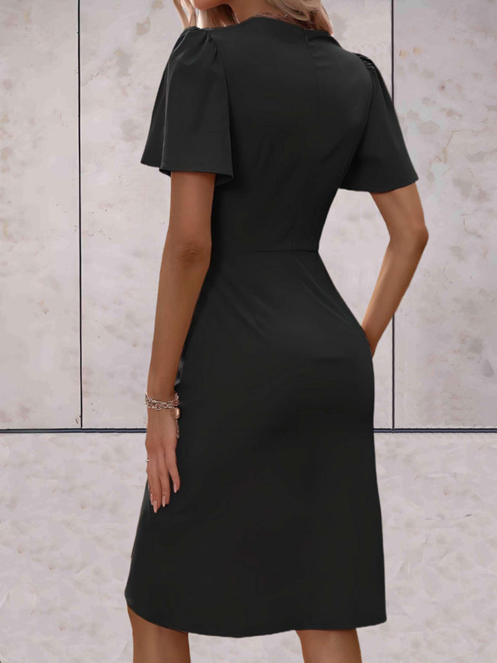 Harper Women's Wrap Dress – Elegant Crossed Dress with V-Neck & Adjustable Fit for Any Occasion
