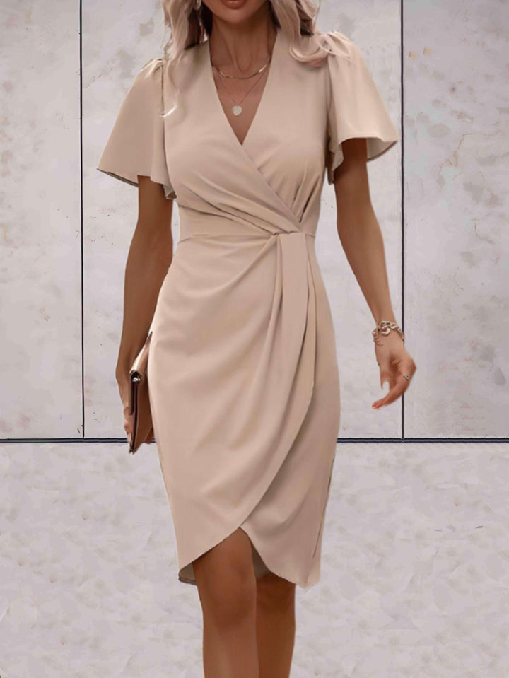 Harper Women's Wrap Dress – Elegant Crossed Dress with V-Neck & Adjustable Fit for Any Occasion